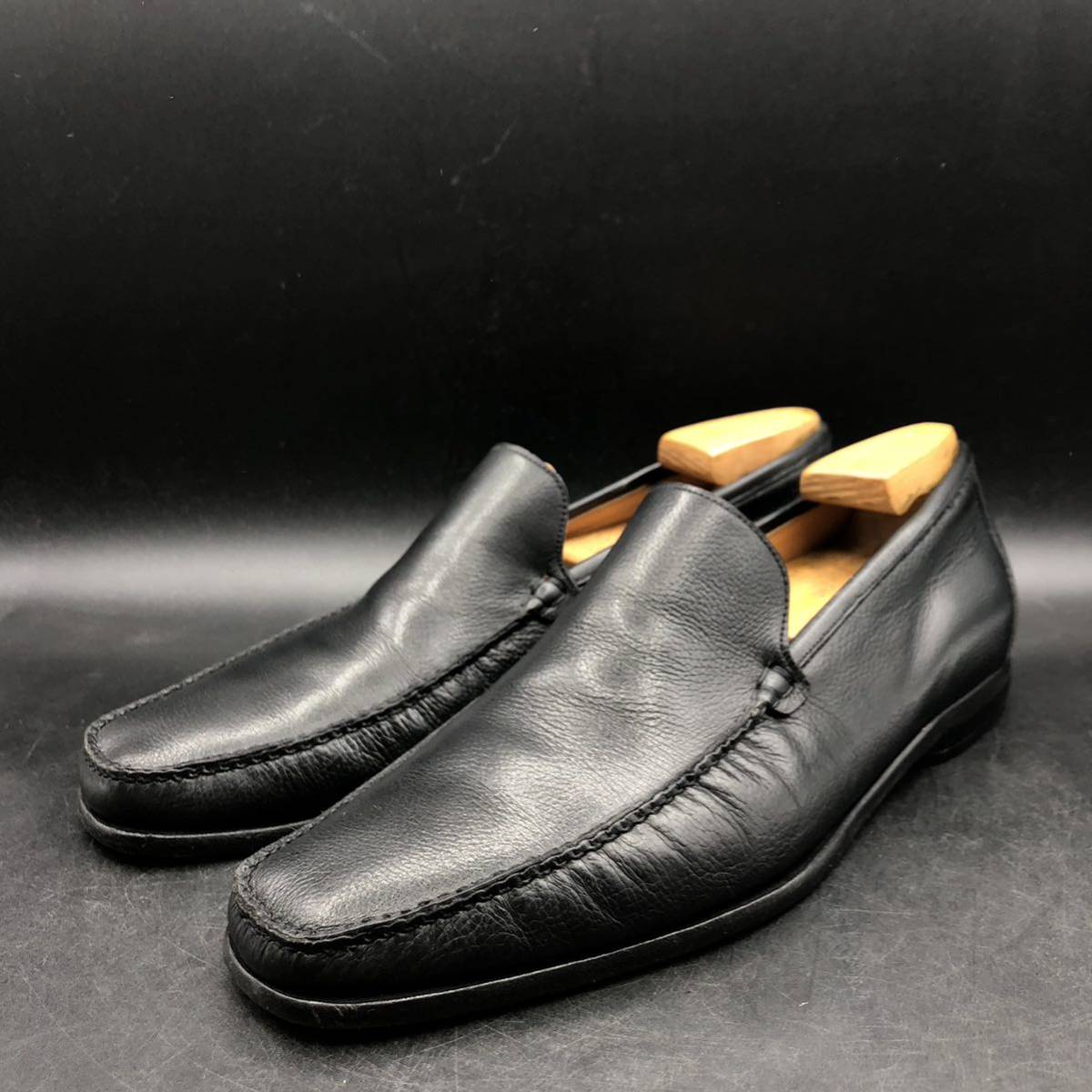 いラインアップ M1363 YANKO 革靴 SPAIN製 シューズ 黒 ブラック 26.0