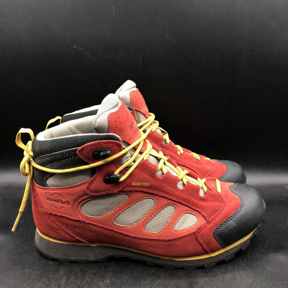 素晴らしい価格 美品 M1407 mont-bell アウトドア 登山靴 赤 レッド