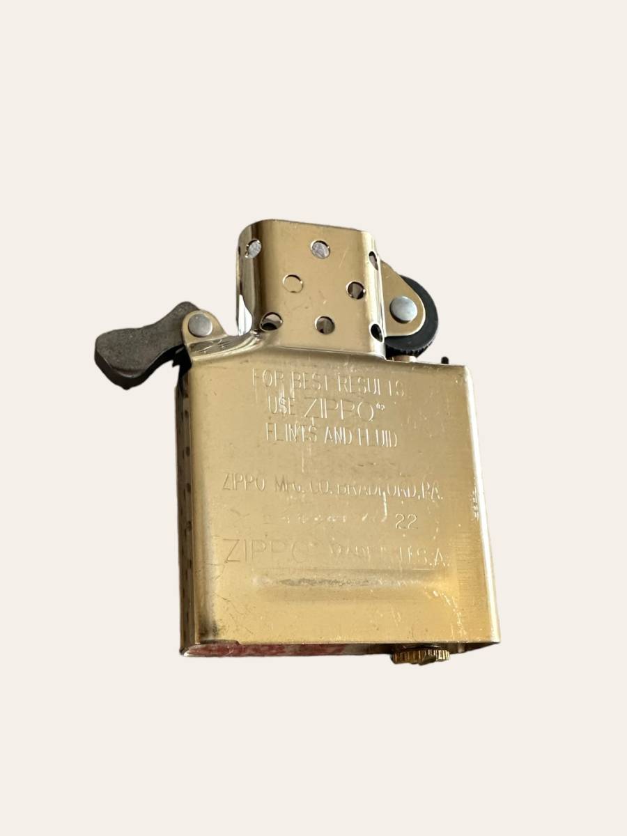 2pcsセット ZIPPO 純正 インサイドユニット 新品未使用 インナー ゴールド レギュラーサイズ ジッポー USA ライター 交換用 fe7_画像2