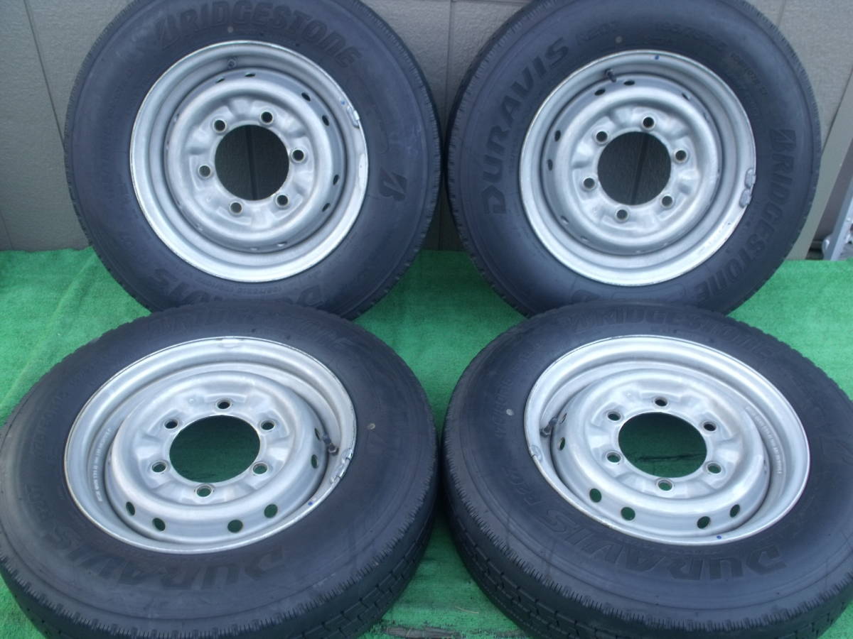 195/75R15 109/107 N LT 175/80R15 101/99 N LT 1台分 4本 日産 アトラス ダブルキャブ ブリヂストン DURAVIS R207 2022年製 夏タイヤの画像1