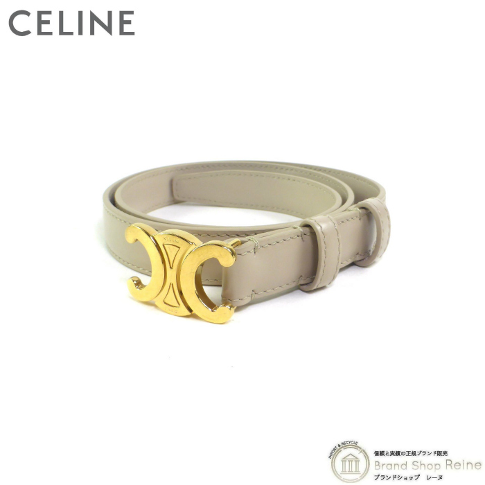 セリーヌ （CELINE） スモール トリオンフ ベルト 45AX6 パンパ×GO金具 ＃70（中古）_画像1