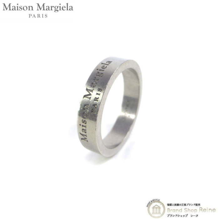 メゾン マルジェラ （Maison Margiela） ロゴ リング 5mm アンティーク調 Ag925 指輪 21号 08 シルバー SM1UQ0064 メンズ（未使用品）中古