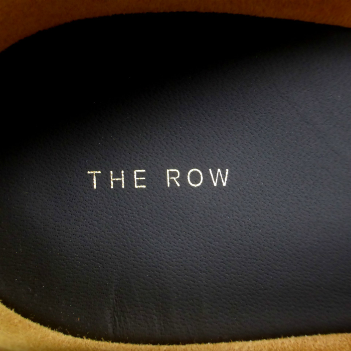  The * low (The Row) Canal leather flat shoes low heel Loafer shoes F1258 black #38.5( new goods )