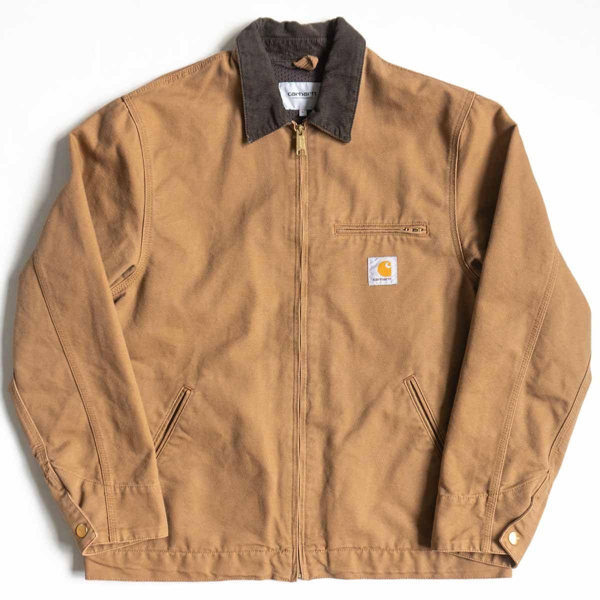 Carhartt【デトロイトジャケット】ブラウン ベージュ ダック カーハート