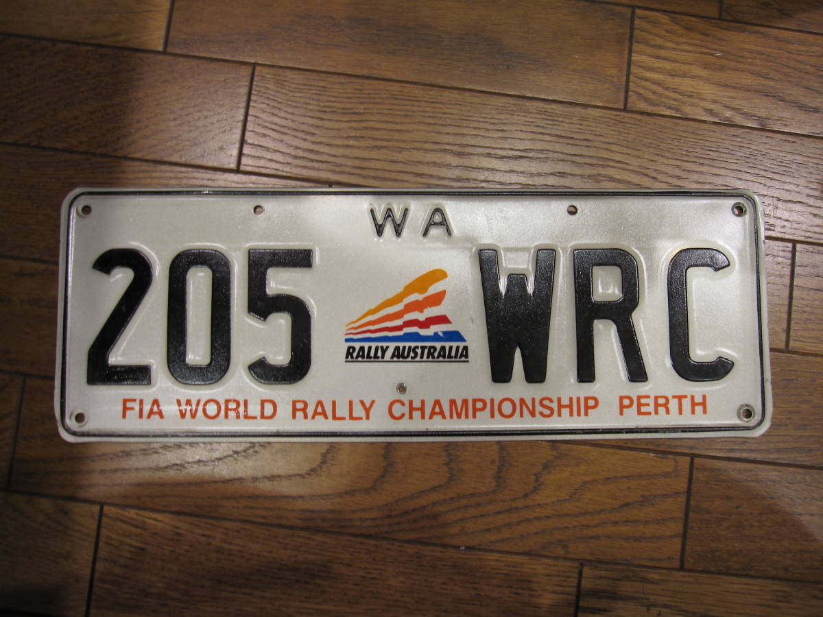 ★★★世界で１枚！！ナンバープレート　　ラリーオーストラリア開催記念　本物WRC登録番号★★★_画像2