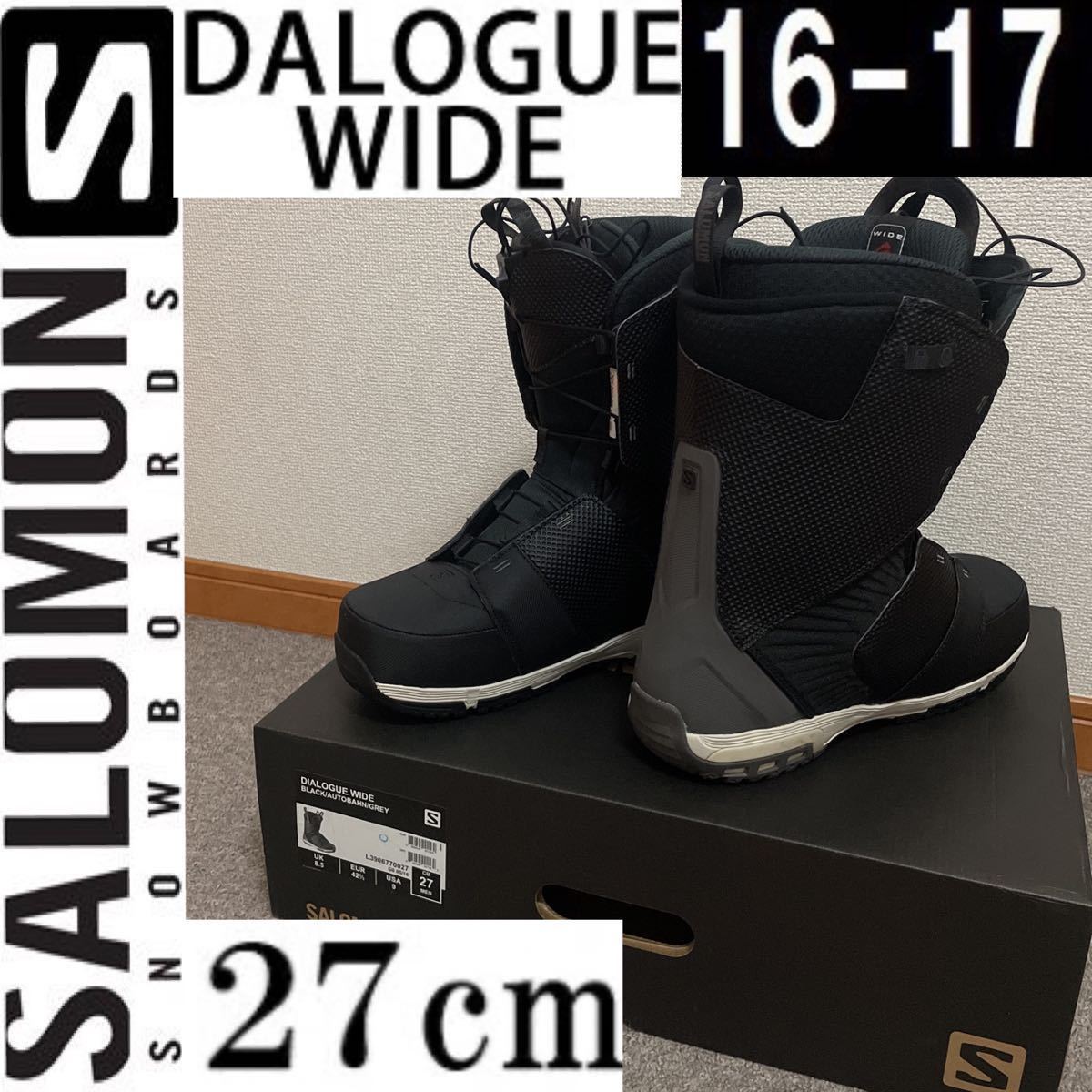 トップ WIDE DIALOGUE サロモン SALOMON ダイアログ ブラック シュー