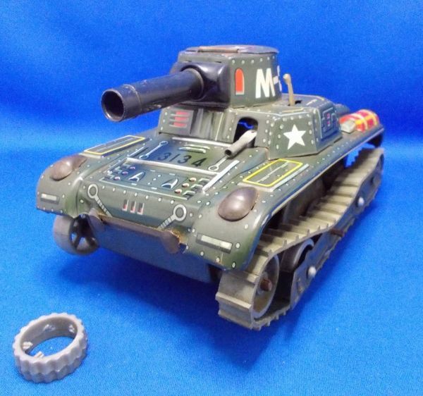  tin plate tank M-34 TANK MODERN TOYS increase rice field shop Masudaya Made in Japan Showa Retro that time thing present condition goods 