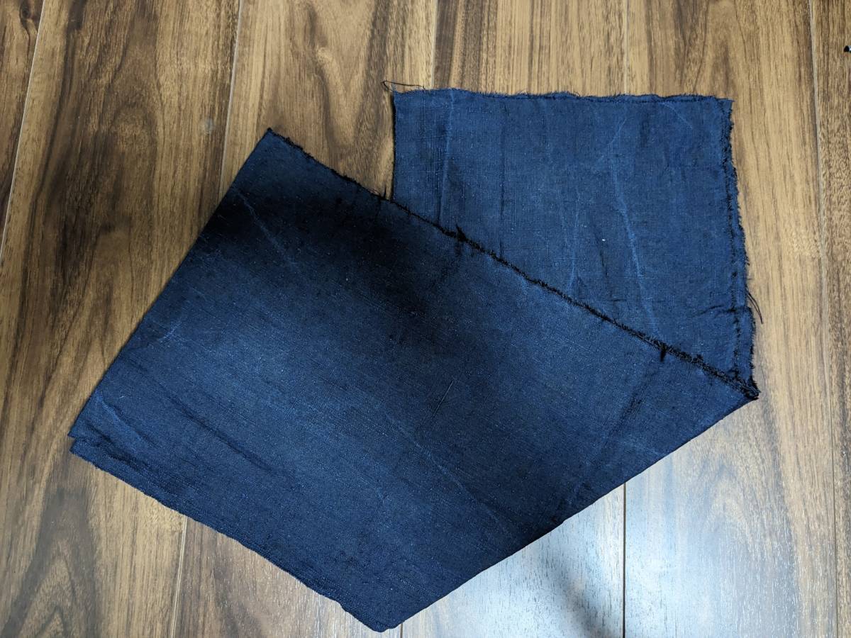 高級 絹の六尺褌ふんどし 紺色 紬 24cm巾 長さ240cm_紺色紬 絹の六尺褌