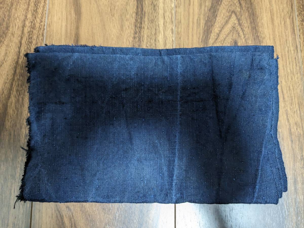 高級 絹の六尺褌ふんどし 紺色 紬 24cm巾 長さ240cm_長さ240cm