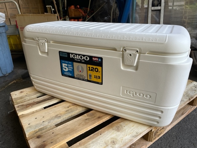 IGLOO USA生産 大型クーラーボックス・ポーラー120 新品未使用品！大容量の定番クーラーを100円スタートにて！