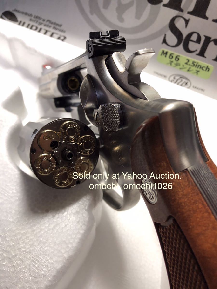 【生産終了品】タナカワークス S&W M66 2.5in ステンレスジュピターフィニッシュHW ガス漏れ無し 動作確認済み ペガサスシステム ガスガン_動作確認済み