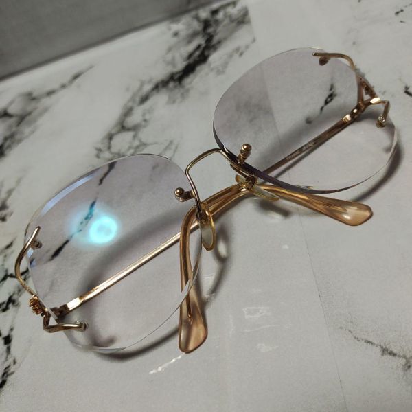 813超美品　ホーヤ　HOYA　メガネ　眼鏡　サイドジュエリー　宝石