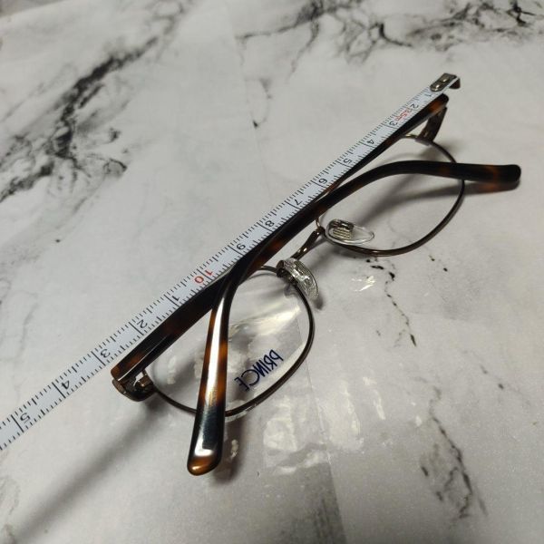 865未使用　プリンス　007　メガネ　眼鏡　アンバー　鼈甲柄　カジュアル_画像4