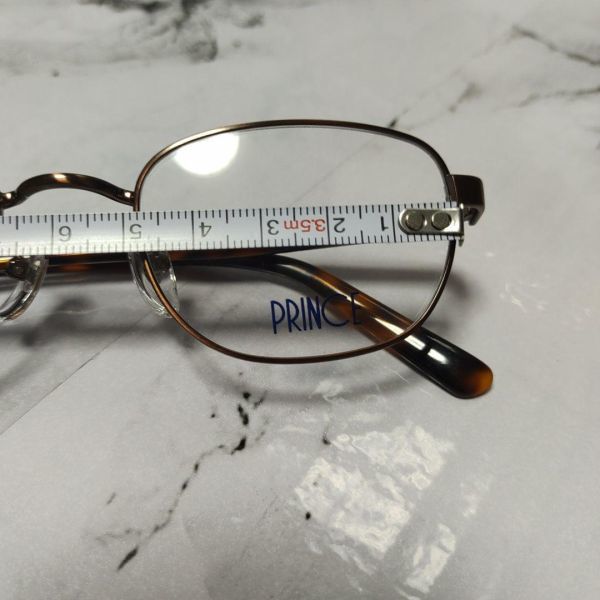 865未使用　プリンス　007　メガネ　眼鏡　アンバー　鼈甲柄　カジュアル_画像2