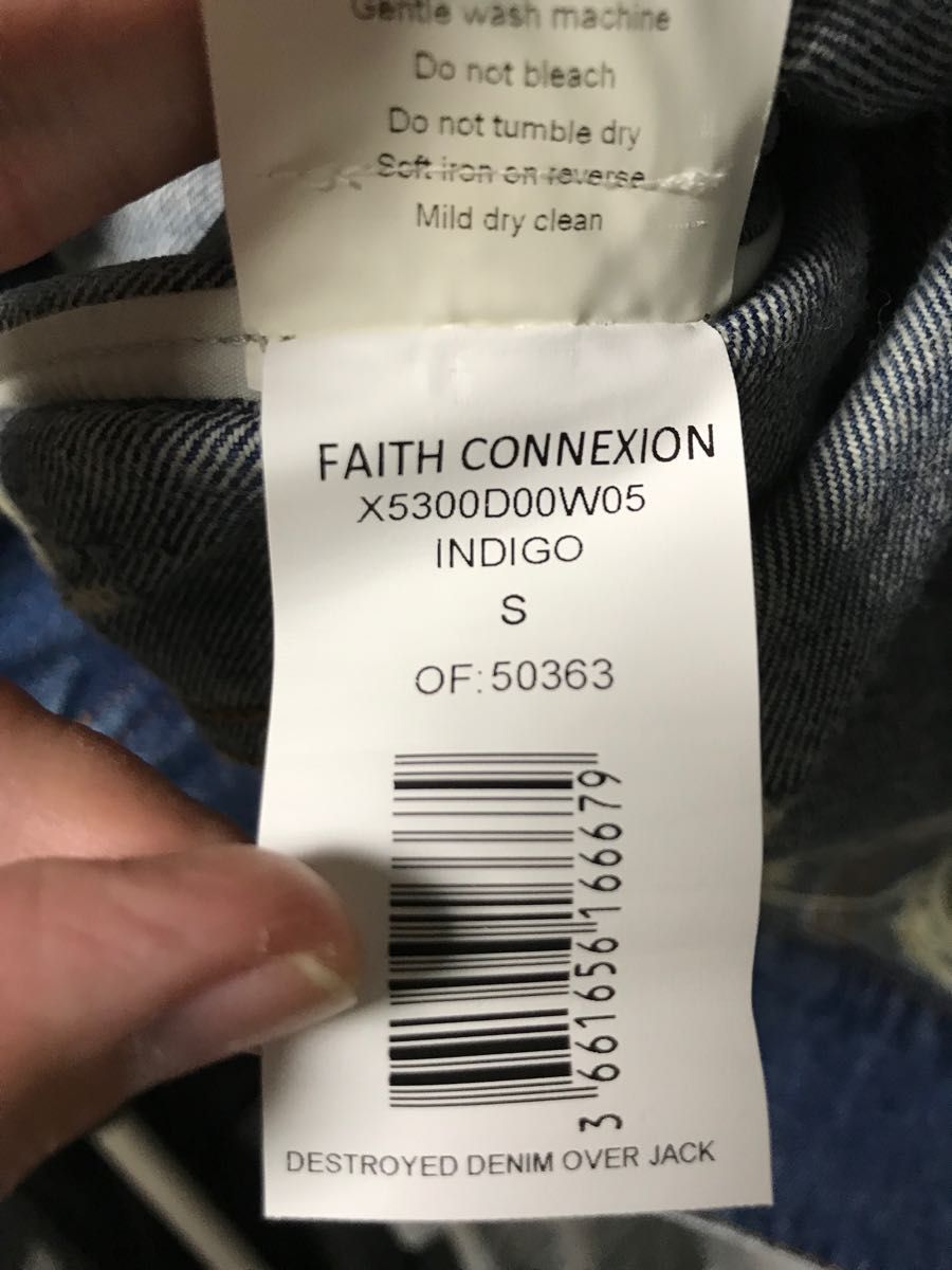 13.5万 新品 FAITH CONNEXIONフェイスコネクション デニムジャケット Gジャン オーバーサイズ ダメージ LHP