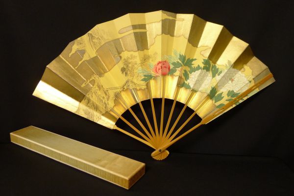 U283 10 pine shop Fukui . store Mai . gold ground .. mountain map fan kabuki Japan dancing song dancing .. old /60