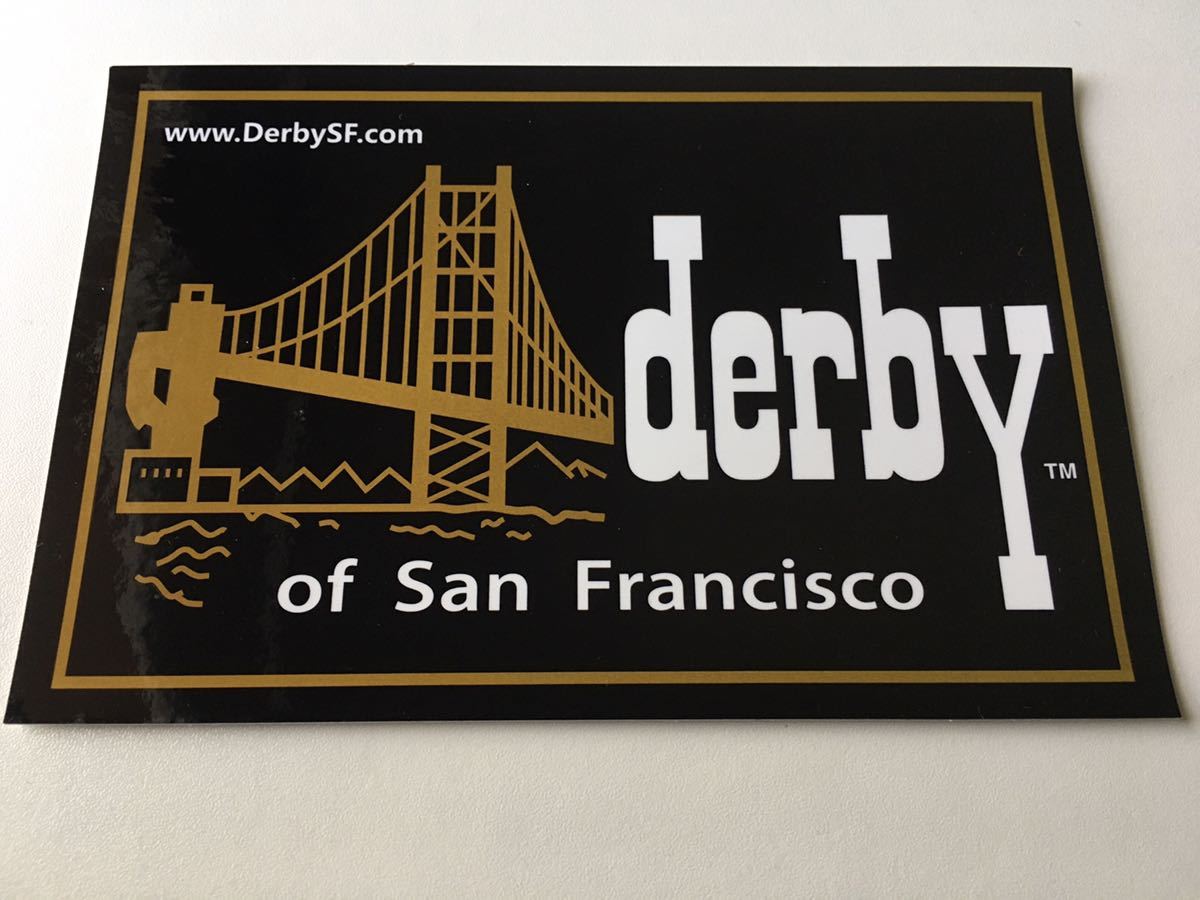Derby of San Francisco ダービージャケット　ダービーオブサンフランシスコ 黒金　ブラック ゴールド ステッカー　シール　販促_画像1