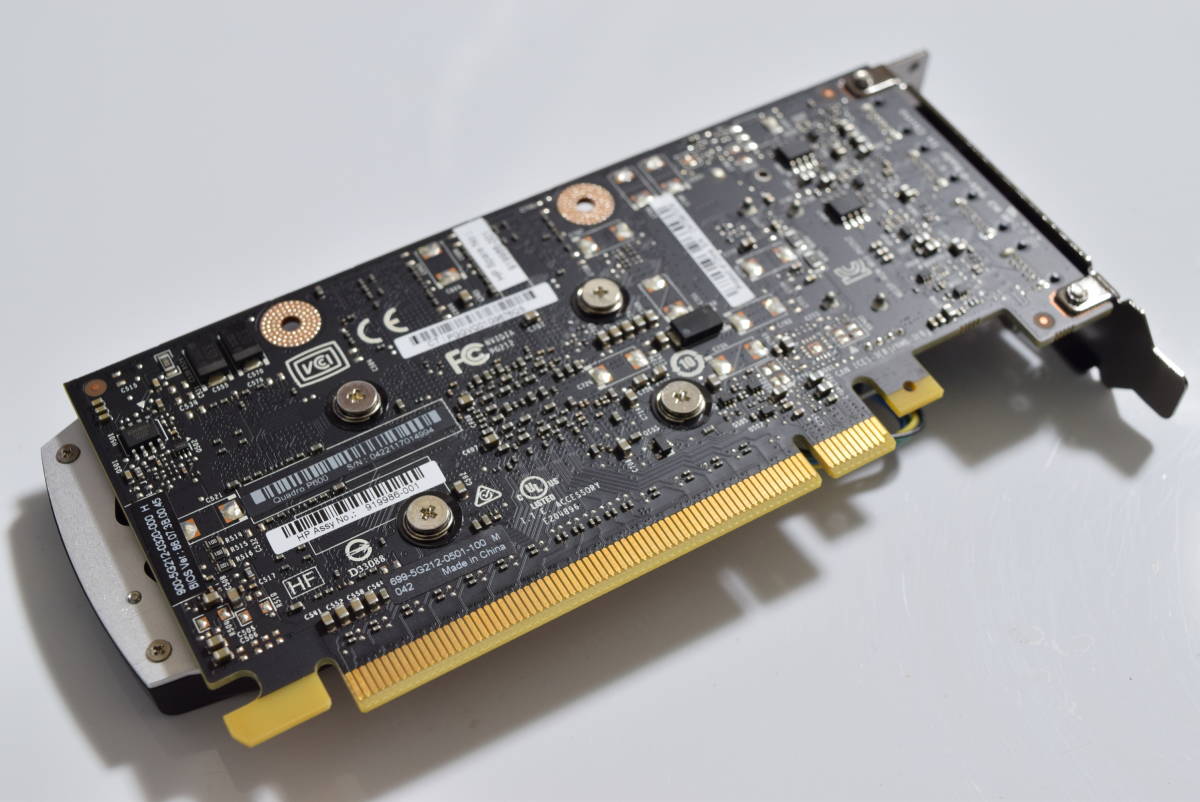 ほぼ新品 NVIDIA Quadro P600 グラフィックカード PCI-Express ロープロファイル mini Displayport 4系統 4画面_画像2