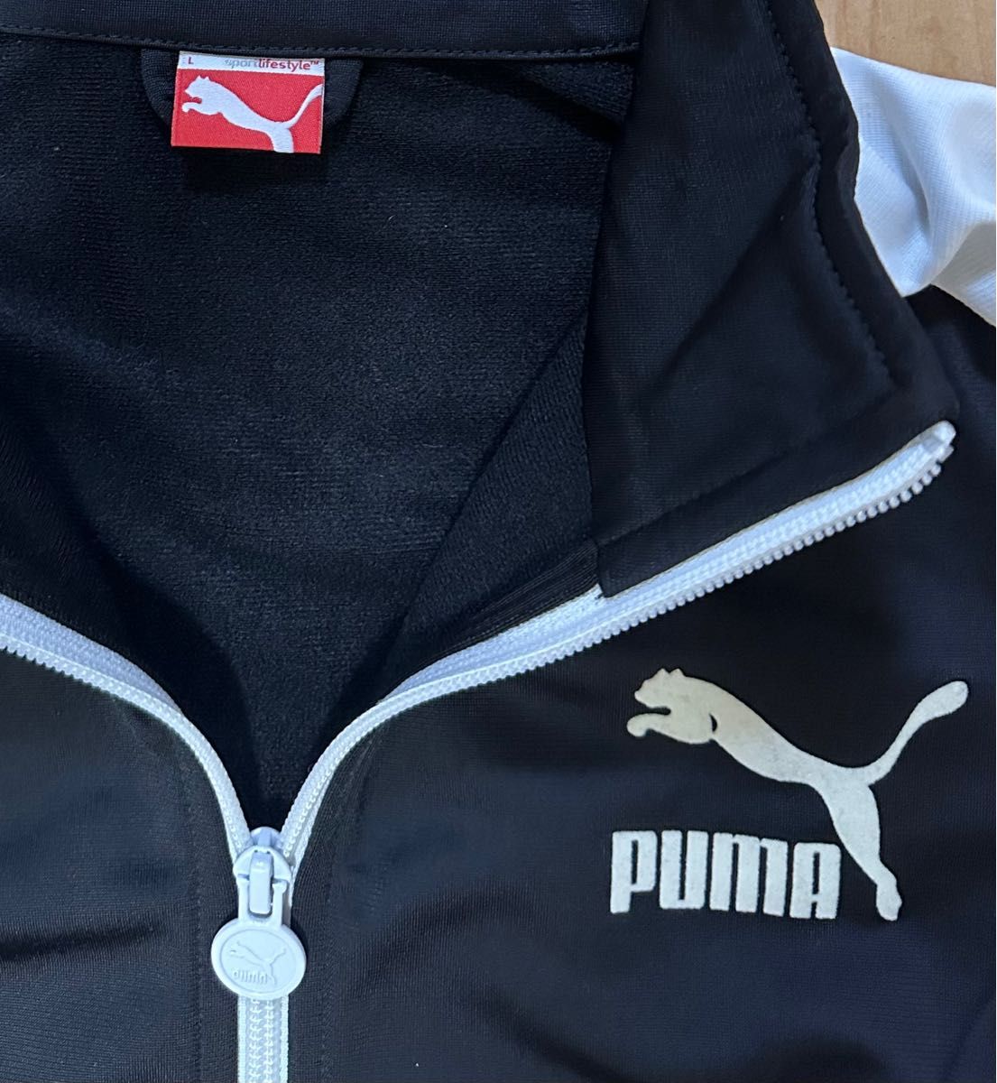 プーマ PUMA ジャージ トラックジャケット トラックトップ あいみょん ヴィンテージ ビンテージ 古着 ロゴ ライン レア L