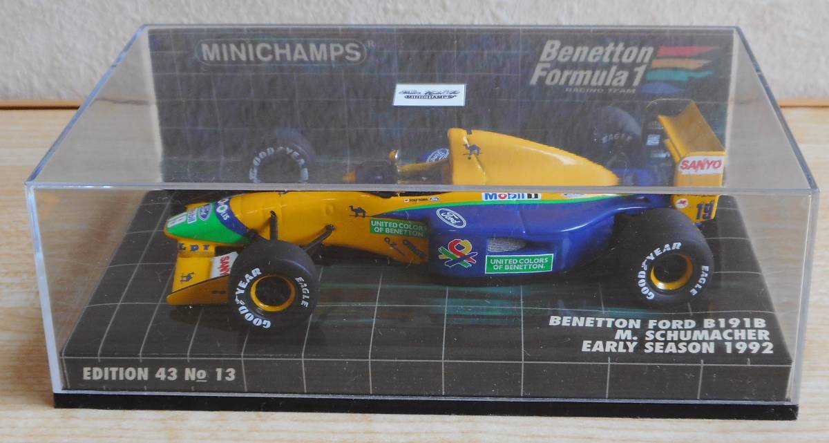 《シューマッハ・ドライバーレス仕様》1/43 ベネトン・フォード B191B　1992【ミニチャンプス】ベネトン最後の『タコマーク』_画像7