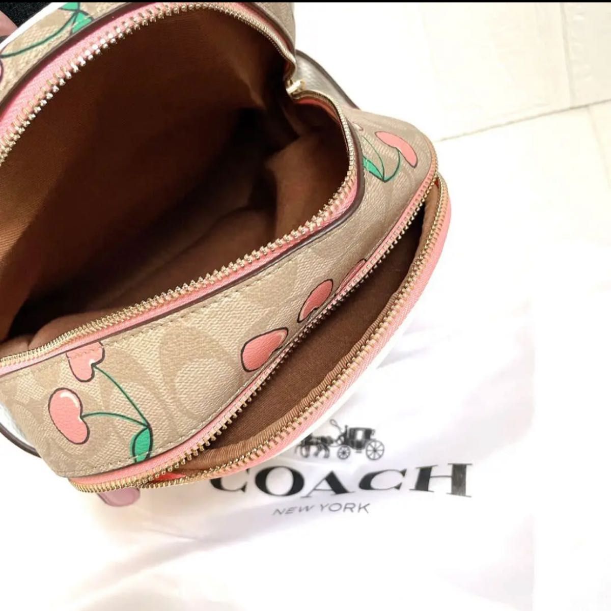 【24時間以内発送】COACH ミニ リュック チェリー ハート さくらんぼ