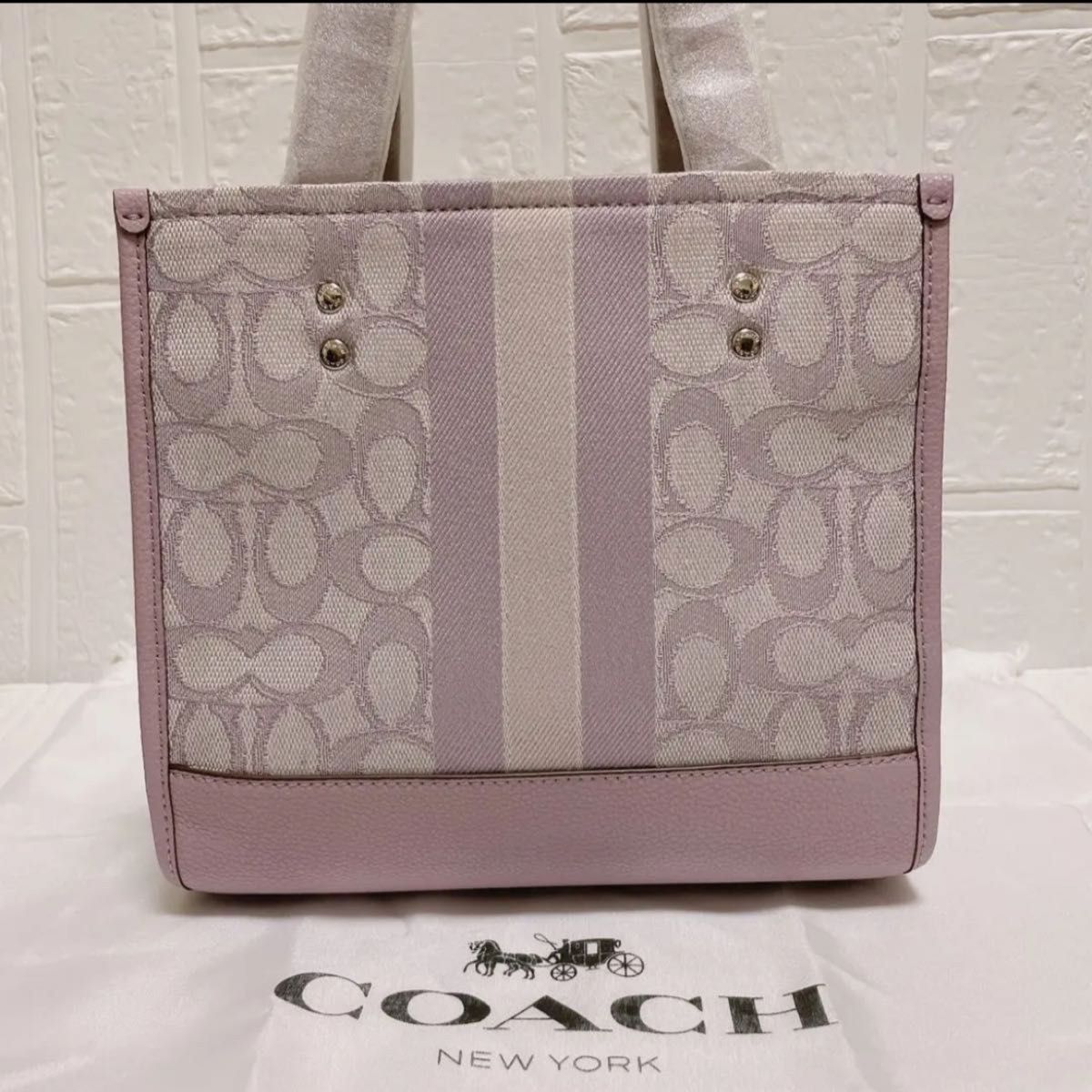 【即日発送】COACH コーチ トートバッグ 2way ショルダーバッグ パープル レディース レディーストート ミニトート 紫