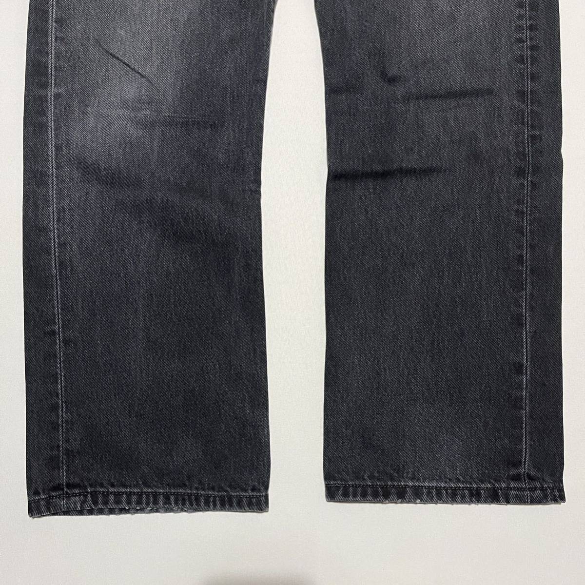 【W32 L30】 90s LEVI'S 501 サルファ ブラック デニムパンツ リーバイス ヴィンテージ 501 USA 80s 70s 60s ヒゲ 先染 USA アメリカ 製_画像2