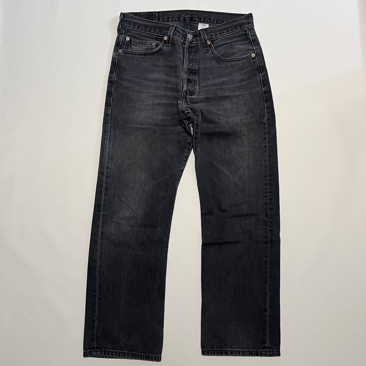 【W32 L30】 90s LEVI'S 501 サルファ ブラック デニムパンツ リーバイス ヴィンテージ 501 USA 80s 70s 60s  ヒゲ 先染 USA アメリカ 製