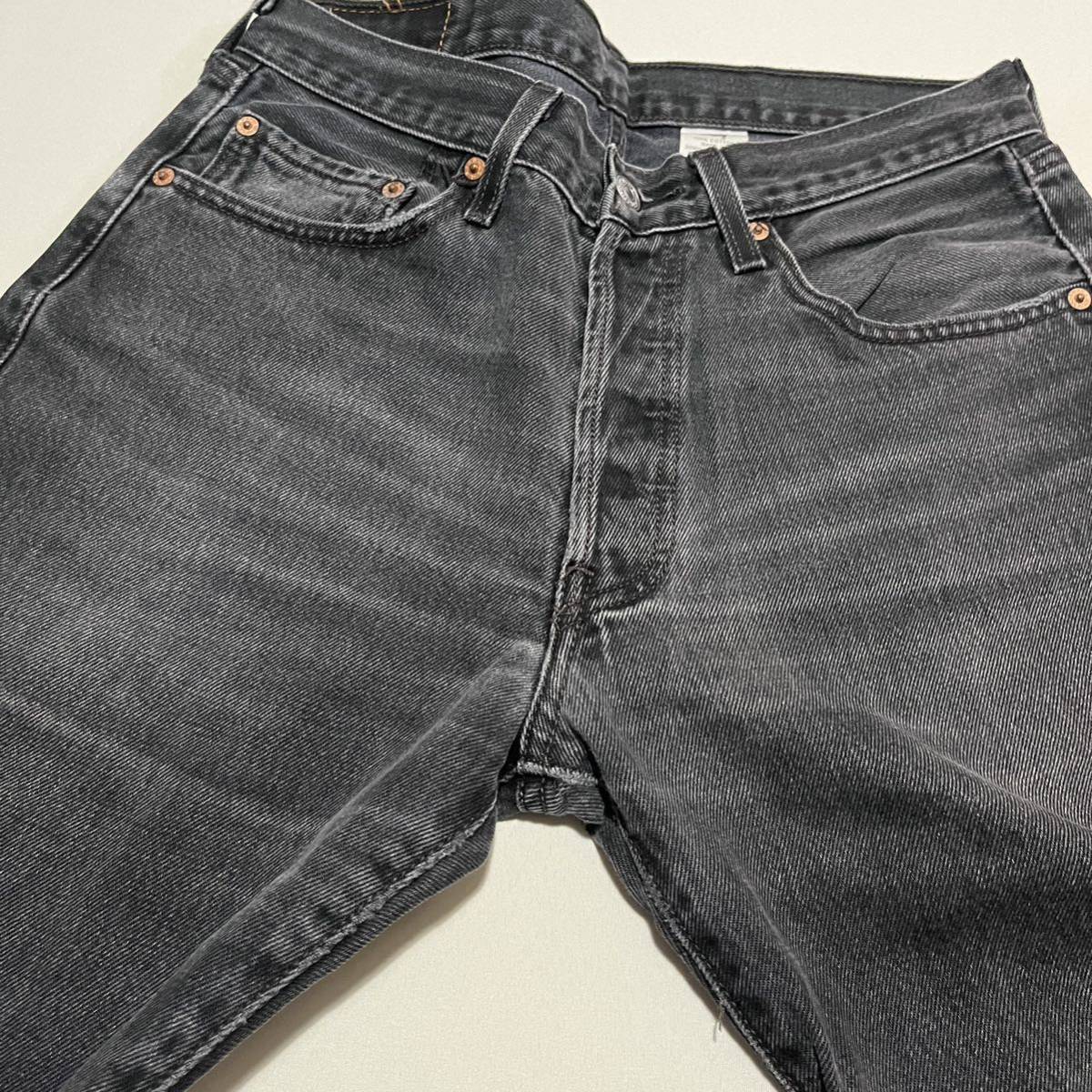 【W32 L30】 90s LEVI'S 501 サルファ ブラック デニムパンツ リーバイス ヴィンテージ 501 USA 80s 70s 60s ヒゲ 先染 USA アメリカ 製
