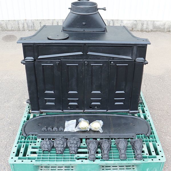 [ Niigata departure ] fireplace wood stove Taiwan made total length approximately 96cm× overall width approximately 40cm× total height approximately 90cm retro antique Frank Lynn stove . fire used delivery pickup 