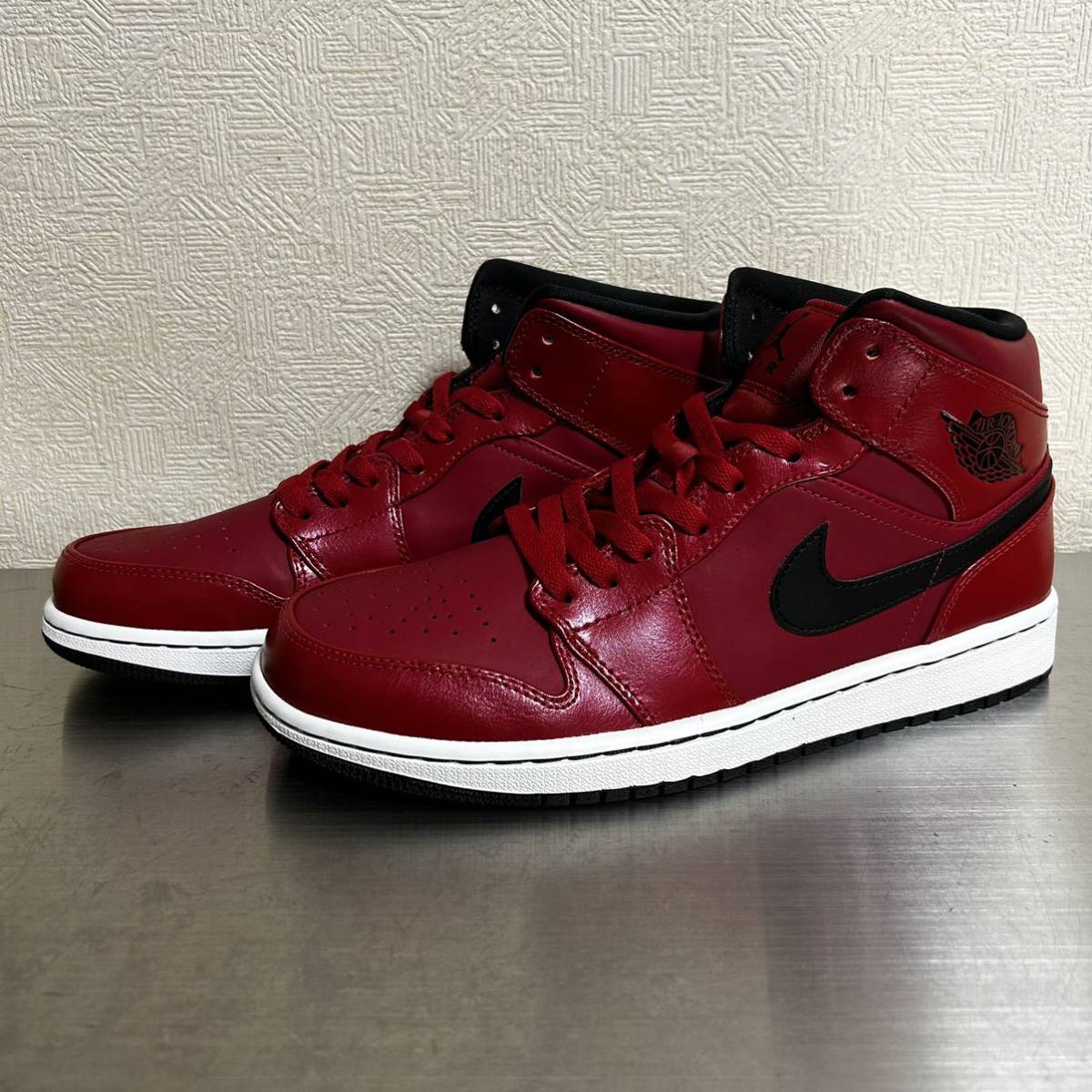 未使用 NIKE AIR JORDAN 1 MID GYM RED BLACK PATENT ナイキ エア