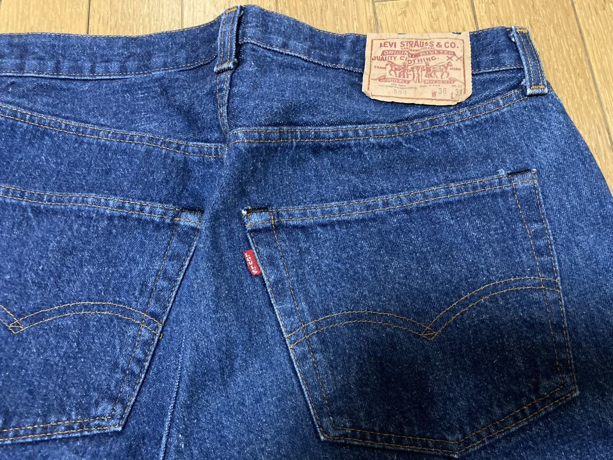 80s USA製 LEVIS 501 デニムパンツ W36 L33 ハチマル 黒カン Levi's リーバイス ビンテージ 501XX オリジナル