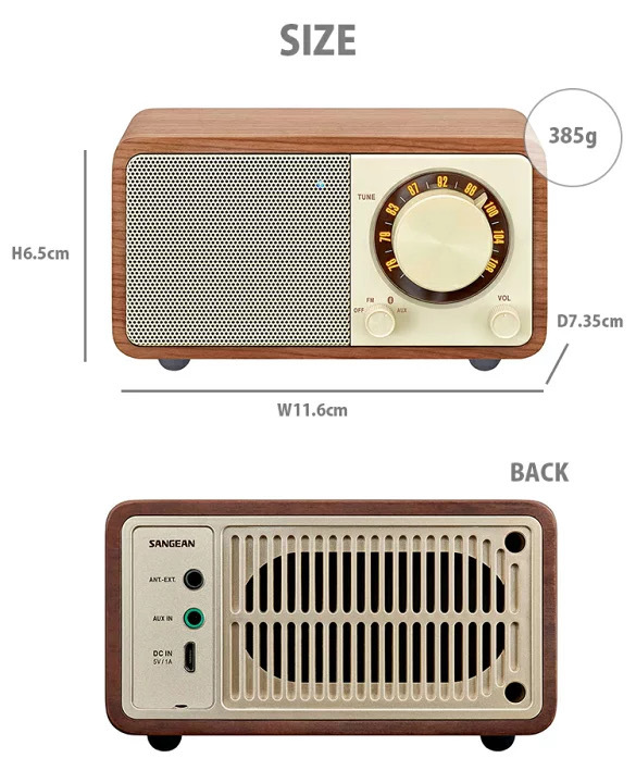 Sangean　WR−301　FMラジオ・Bluetoothスピーカー　ワイヤレススピーカー（KOPE）_画像8
