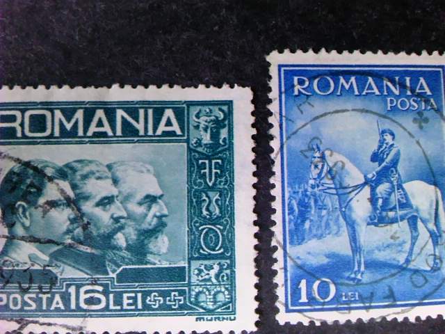 ルーマニア 歴代国王 単品2種 1931~2 sc#403,416_画像2