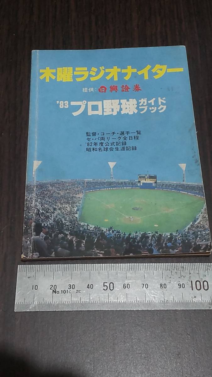 1983年 プロ野球ガイドブック　木曜ラジオナイター　147mm×105mm