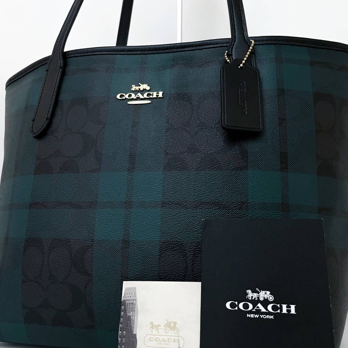 未使用級□定価9万】COACH コーチ キャンバス ブリーフケース A4