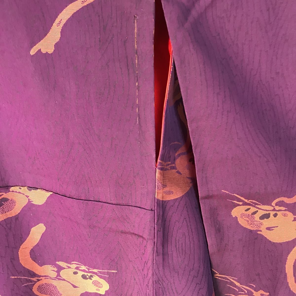  античный кимоно Showa Retro Taisho роман фиолетовый современный мир ...ko-te переделка шелк натуральный шелк 100%.29-02t