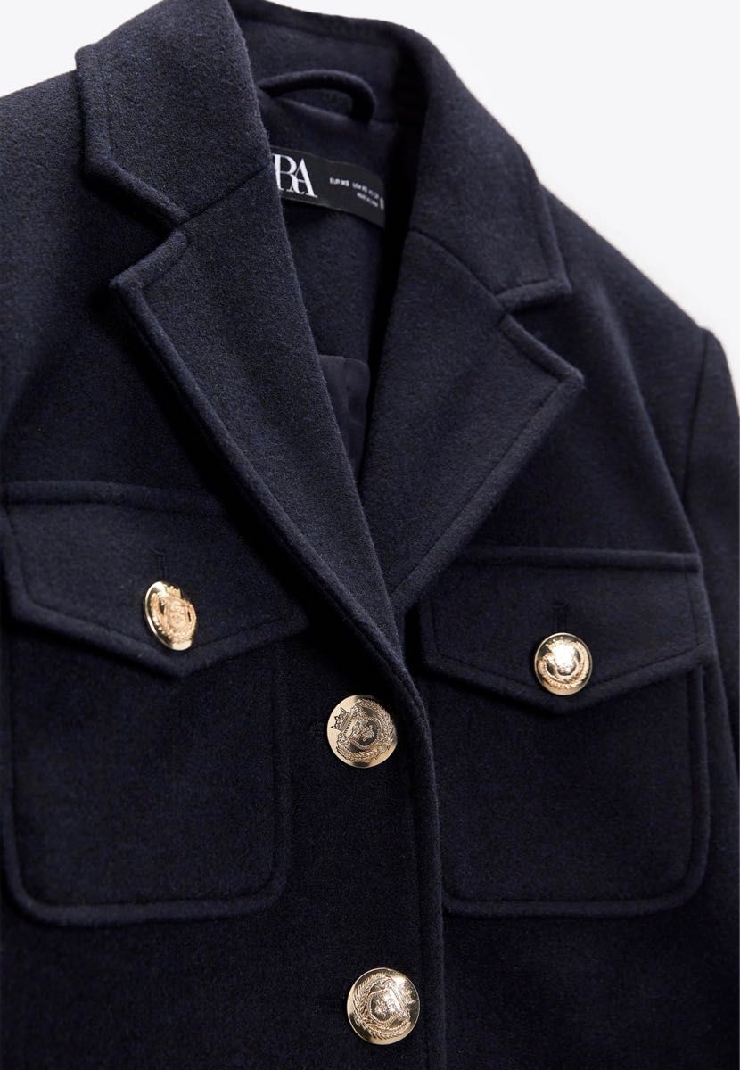 ZARA】ゴールドボタン クロップド ジャケット【Sサイズ】|Yahoo ZARA】ゴールドボタン クロップド ジャケット【Sサイズ】|Yahoo