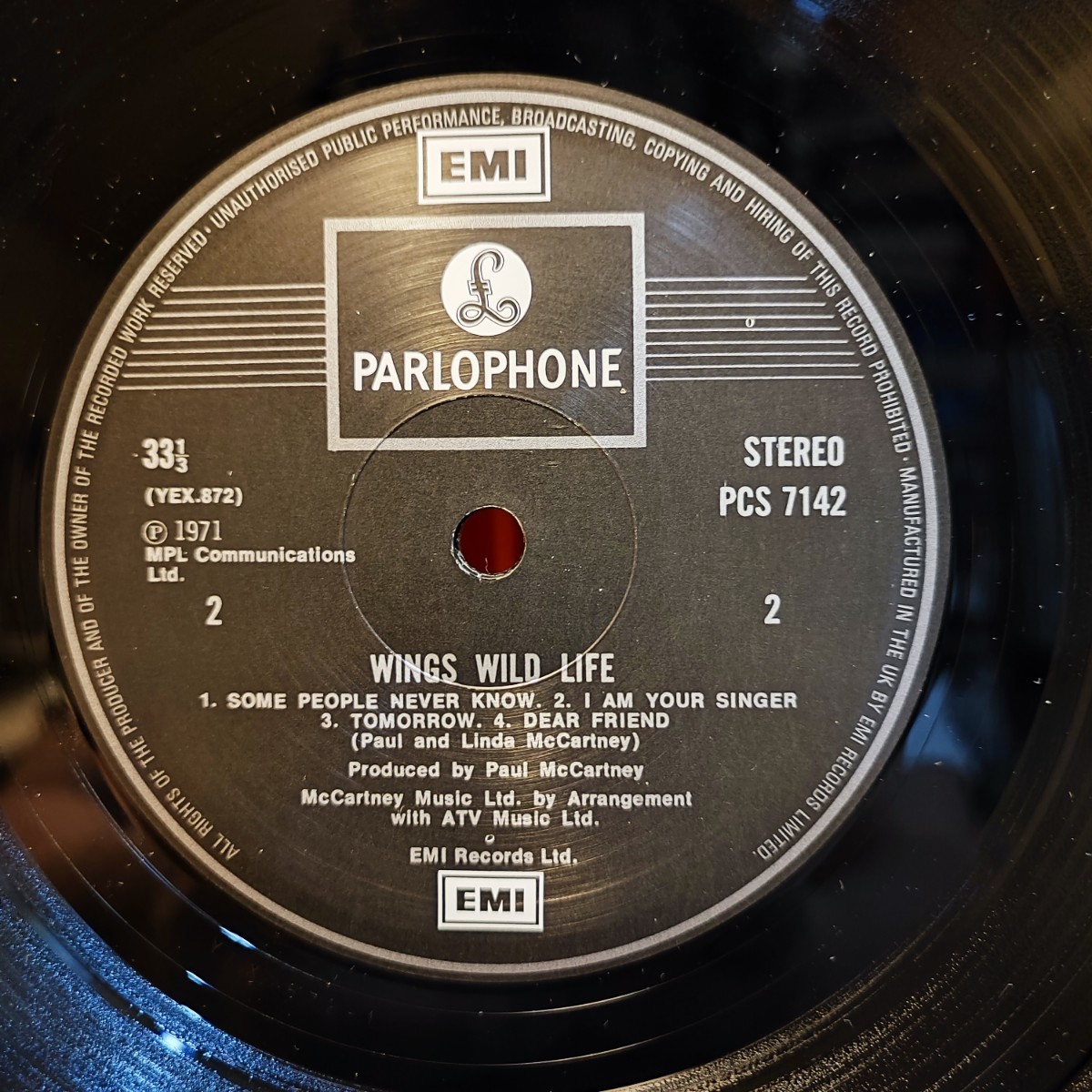 LP UK 2th WINGS WILD LIFE ポール・マッカートニー ウイングス ワイルド・ライフ Paul McCartney レアな2EMI盤！_画像4
