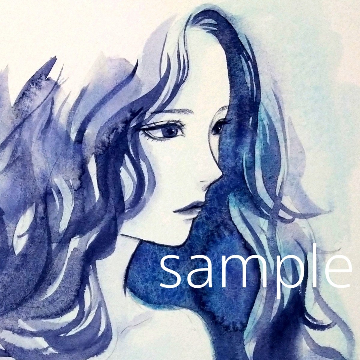 Yahoo!オークション - 肉筆原画 水彩画 手描きイラスト 美人画 Yahoo!オークション - 肉筆原画 水彩画 手描きイラスト 美人画