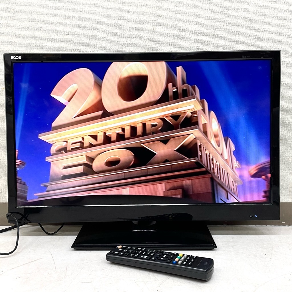 ECOS LED液晶テレビ 24型 ES-D3T024SN 地上デジタル リモコン 電源アダプター K2617_画像1