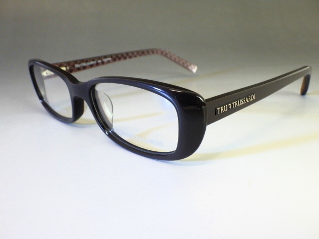 TRUSSARDI◆トラサルディ【メガネフレーム TR12703】新品 ブラウン◆ハンドメイド◆専用ケース付◆眼鏡/めがね_画像3