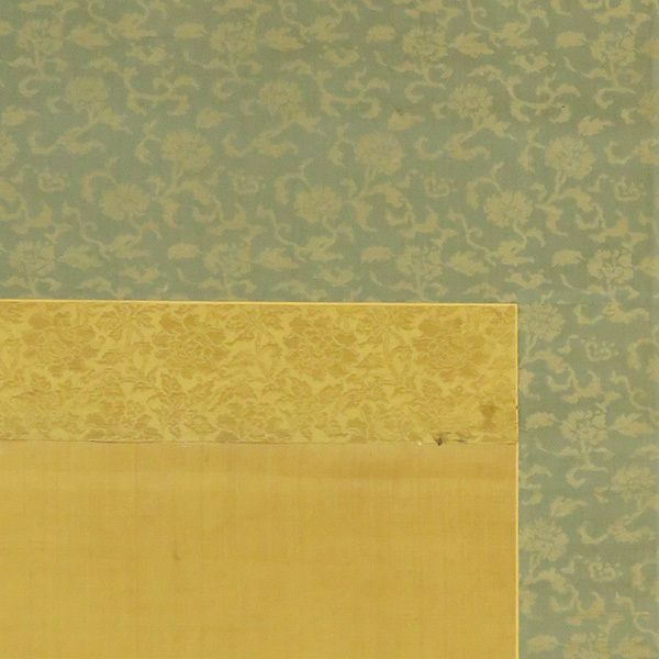 B-3705【模写】山本梅逸 肉筆絹本淡彩 菊花図 掛軸/南画家 御用絵師 B-3705【模写】山本梅逸 肉筆絹本淡彩 菊花図 掛軸/南画家 御用絵師