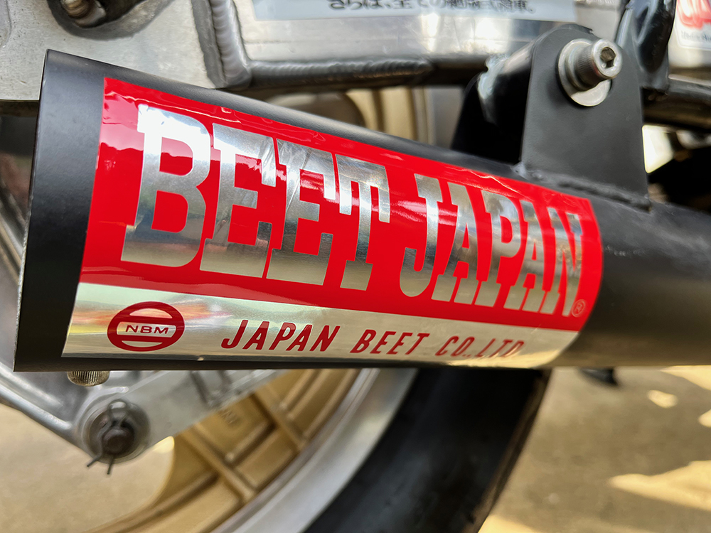 耐熱 ステッカー BEET JAPAN / ビート Z1 Z2 マフラー GT380 集合 手曲げ 当時_画像4