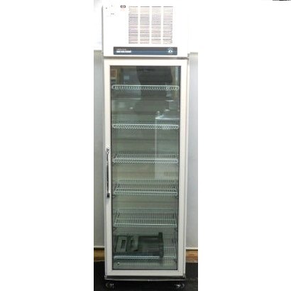 (西濃営業所止)2010年製 ホシザキ HFJ-55C-LG ジョッキクーラー W550D610H1890mm 301L 中ジョッキ186個 100V 127kg -10℃ 冷凍庫