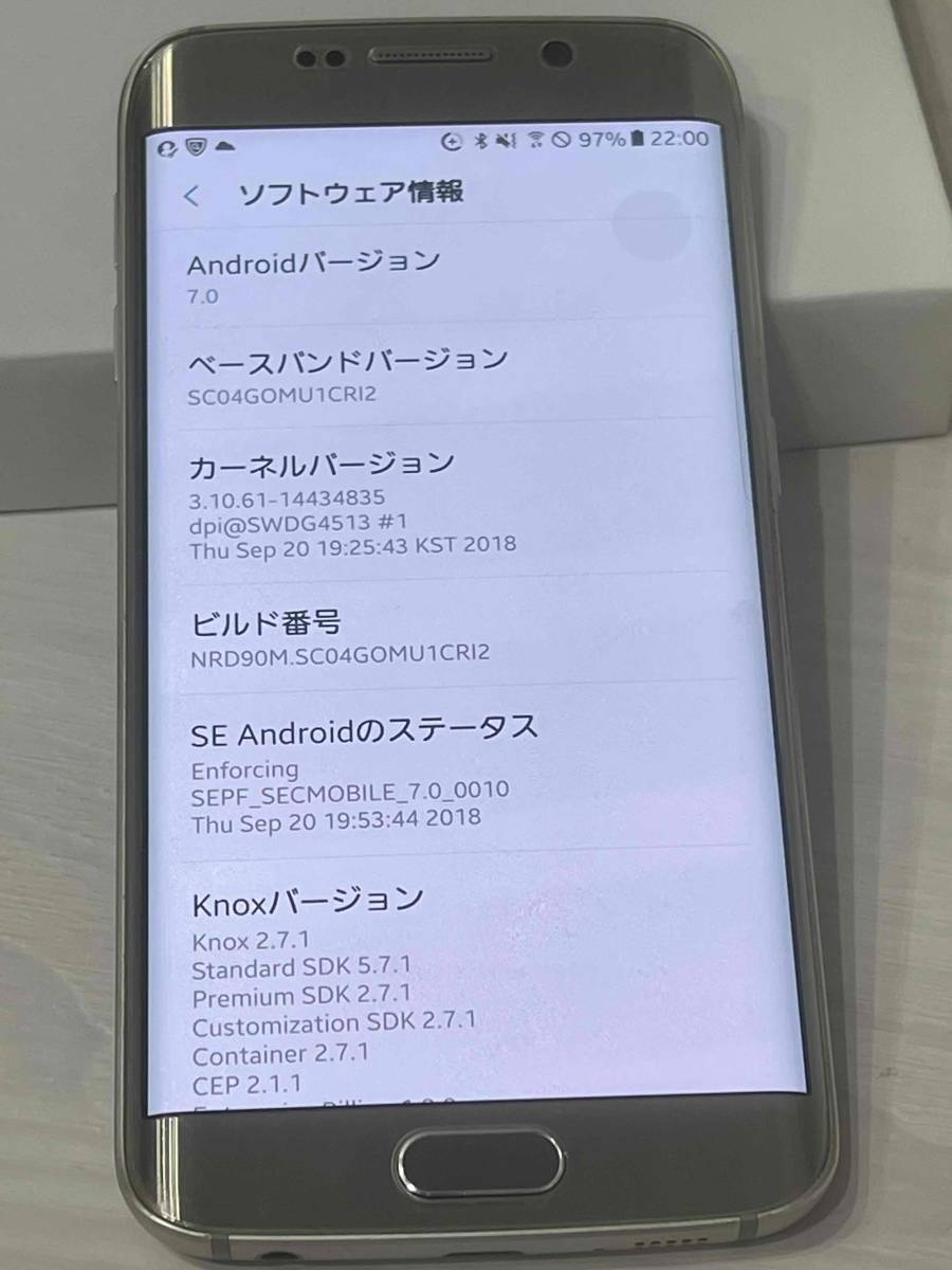 超新作】 SAMSUNG docomo Android edge 美品 S6 GALAXY SC-04G Android