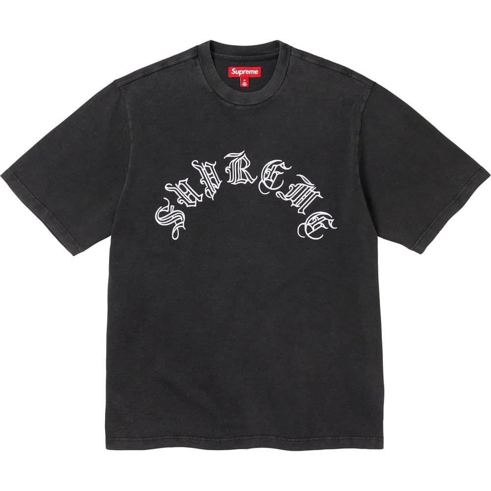 送料無料 黒 M Supreme Old English S/S Top Tee Black シュプリーム 