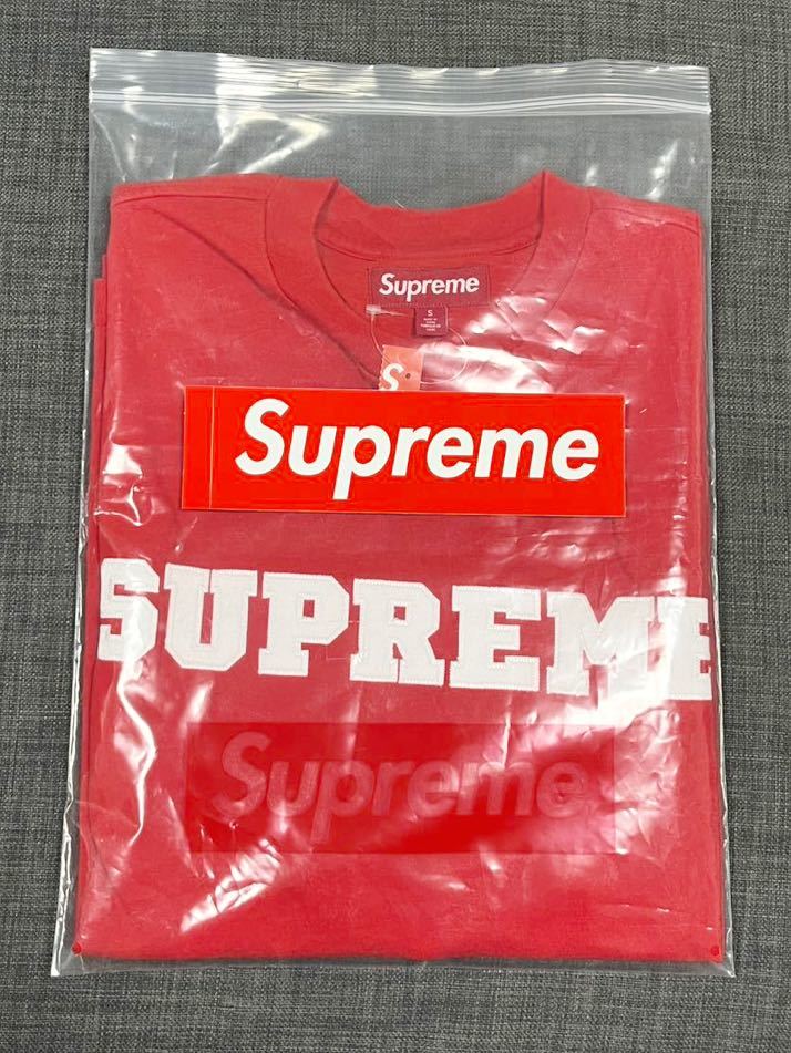 送料無料 S 赤 Supreme Collegiate S/S Top Red Tee シュプリーム カレッジロゴ Tシャツ レッド 23FW  立ち上げ Box Logo ボックスロゴ 新品