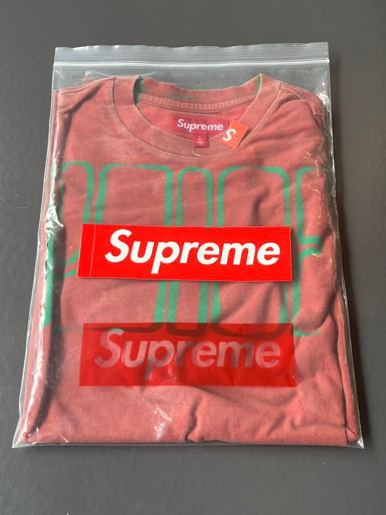 送料無料 L 赤 Supreme Overprint Knockout S/S Top Tee Bright Red 23FW シュプリーム オーバープリント Tシャツ レッド Box Logo 新品_画像2