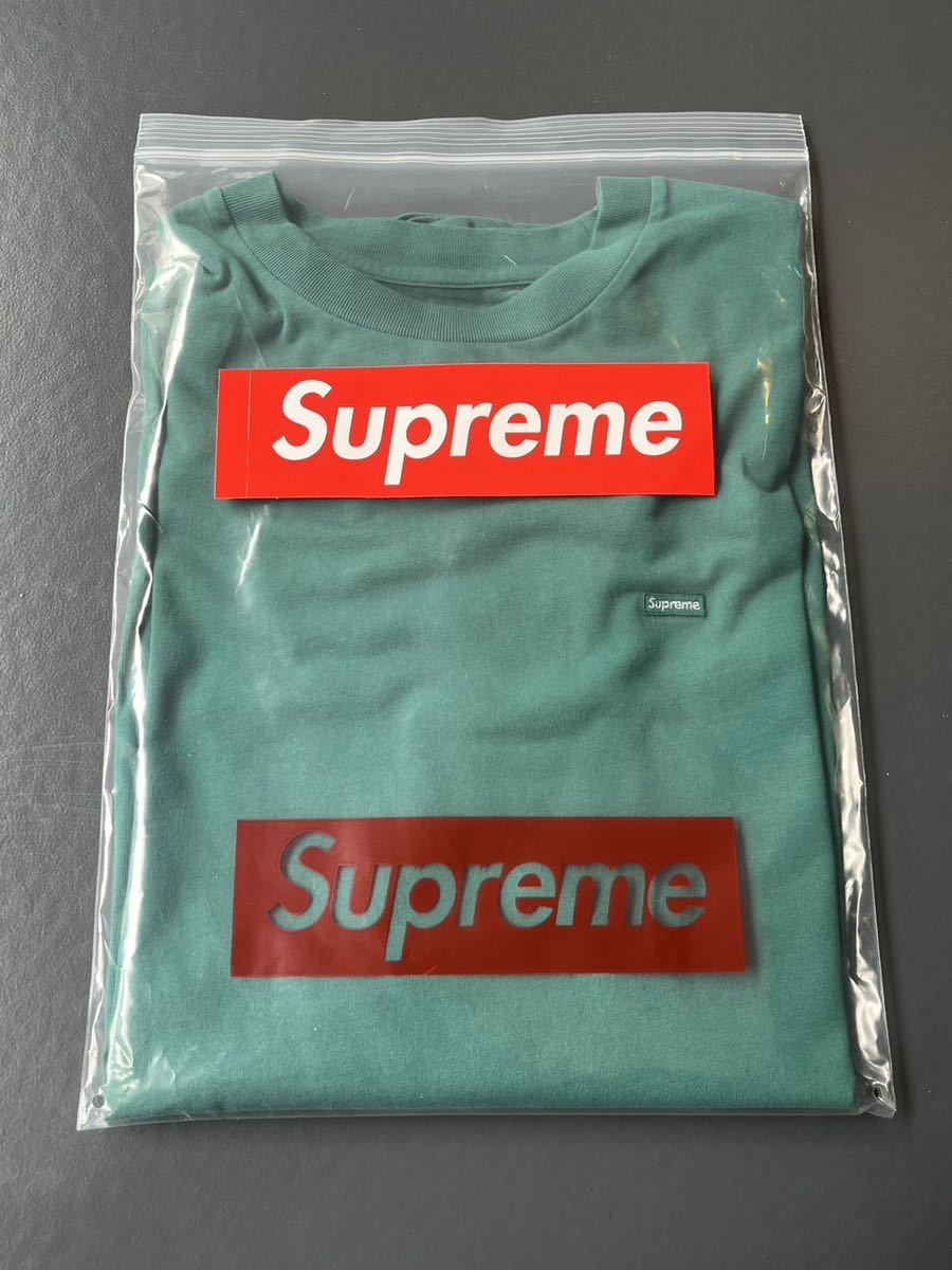 送料無料 M 緑 Supreme Small Box Logo Tee Light Pine Green 23FW シュプリーム スモール  ボックスロゴ スモボ グリーン ステッカー 新品